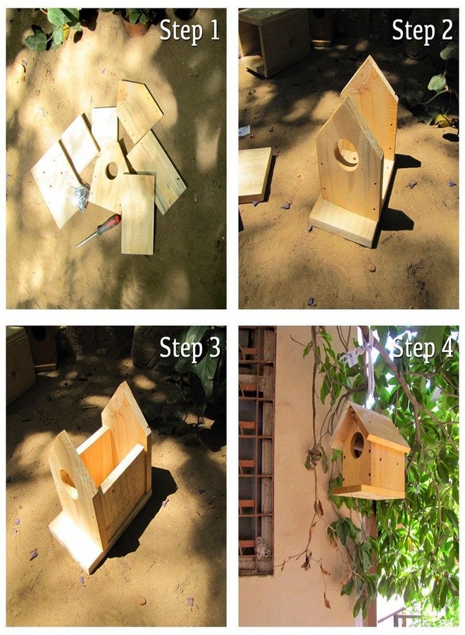 myBageecha - Wooden Bird Nest House DIY Kit - Image 3